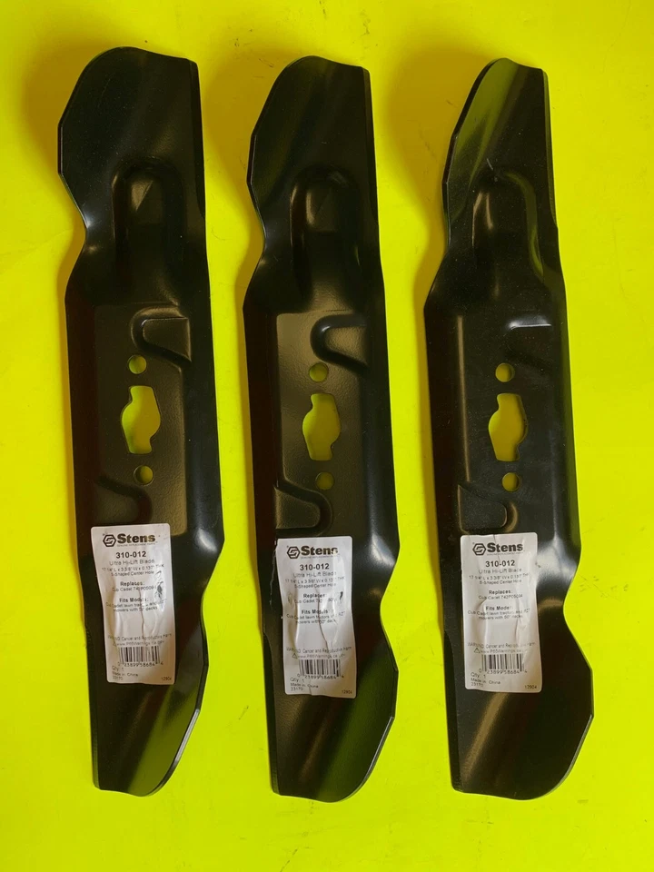 Set/3 S-shaped hole 50" mower blades for Cub Cadet/Troy-Bilt/Craftsman 742P05094 - Image 1 of 2