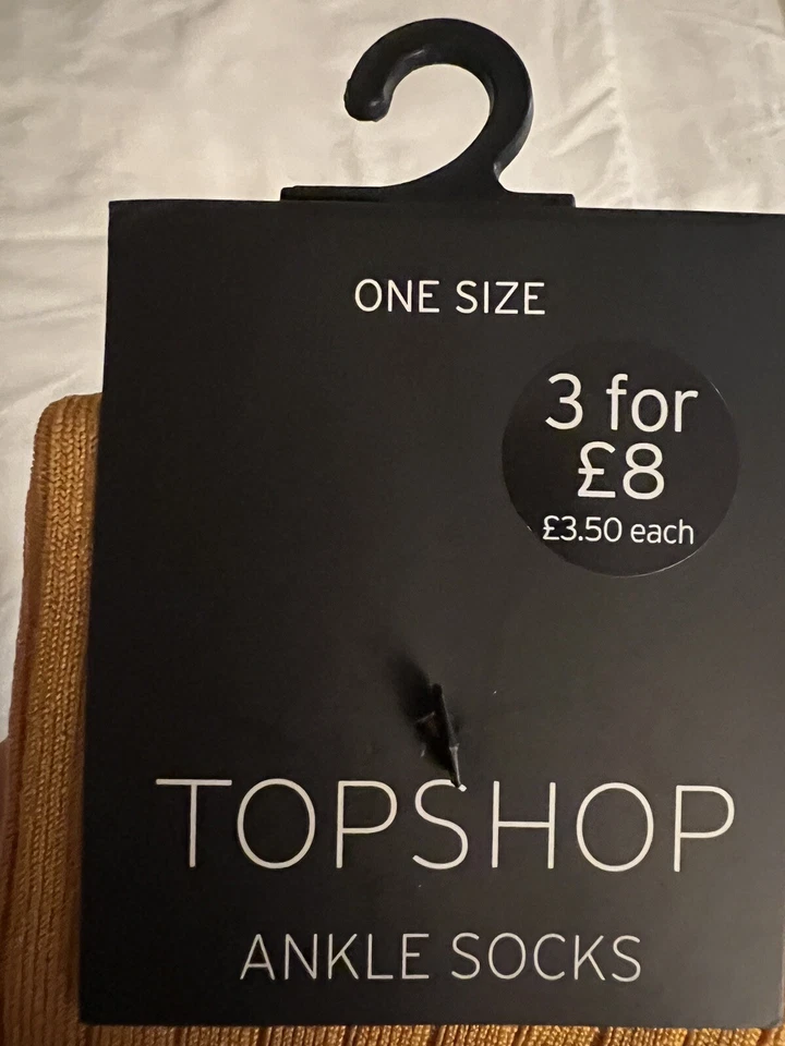 TOPSHOP Mustard Yellow Ankle Socks / One Size / *NEW* - Image 4 of 4