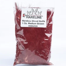 Hareline Marabou Blood Quills - 1oz - Medium Brown