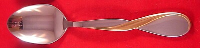 Oneida Aquarius Gold Acc Glossy Stainless Flatware Choice EXC