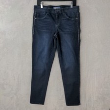 Democracy Ab Solution Jeans Women 10 Dark Wash Metallic Trim Stretch Mid Rise