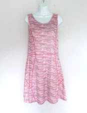 ZELOS  Active Athletic Stretch Knit Tank Dress Built in Bra Cup Inset Shorts M