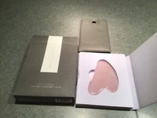 COMPLEX CULTURE Rose Quartz Gua Sha Sculpture Stone with Carrying Pouch