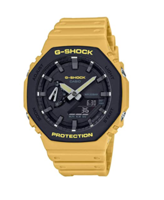 Casio G-Shock Analog-Digital Black Dial Yellow Resin Men's Watch