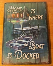 Rustic Cabin Sign Lodge Wall Art – Lake House Fishing Camping Outdoor Decor New