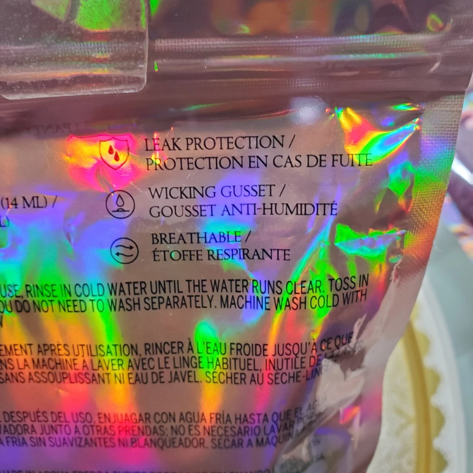 Victoria's Secret PERIOD PANTY Bikini Body By Victoria Small Maroon Pink Trim - Image 4 of 4