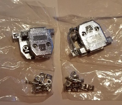 DB15 D-Sub Metalized Shielded Generic Plastic Hood kit - lot of 2