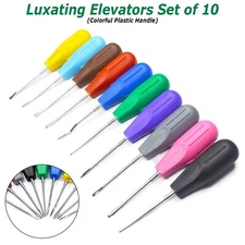 10 Pcs Dental Luxating Elevators Root Elevators Luxation Oral Surgery Extraction