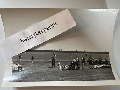27 Unpublished photo snapshots 1958 Indy 500 crash wreckers ambulance up close