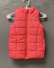 Puma Girls 100 Polyester Kids Girl XS 5/6 Full Zip Up Vest / 116-71