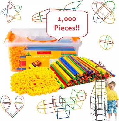 Straw Constructor Toys STEM Building Toys 1000 PIECES!!!