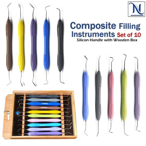 New Dental Composite Filling LAB Instruments Silicone Handle Colorful 10PCS/5PCS - Picture 17 of 19