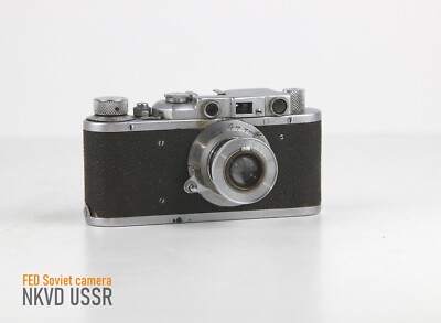 FedⅠc (NKVD,Fed-S？) w/industar-10,case RARE Soviet Camera FED - NKVD Lens INDUSTAR - 10 (3,5 / 50