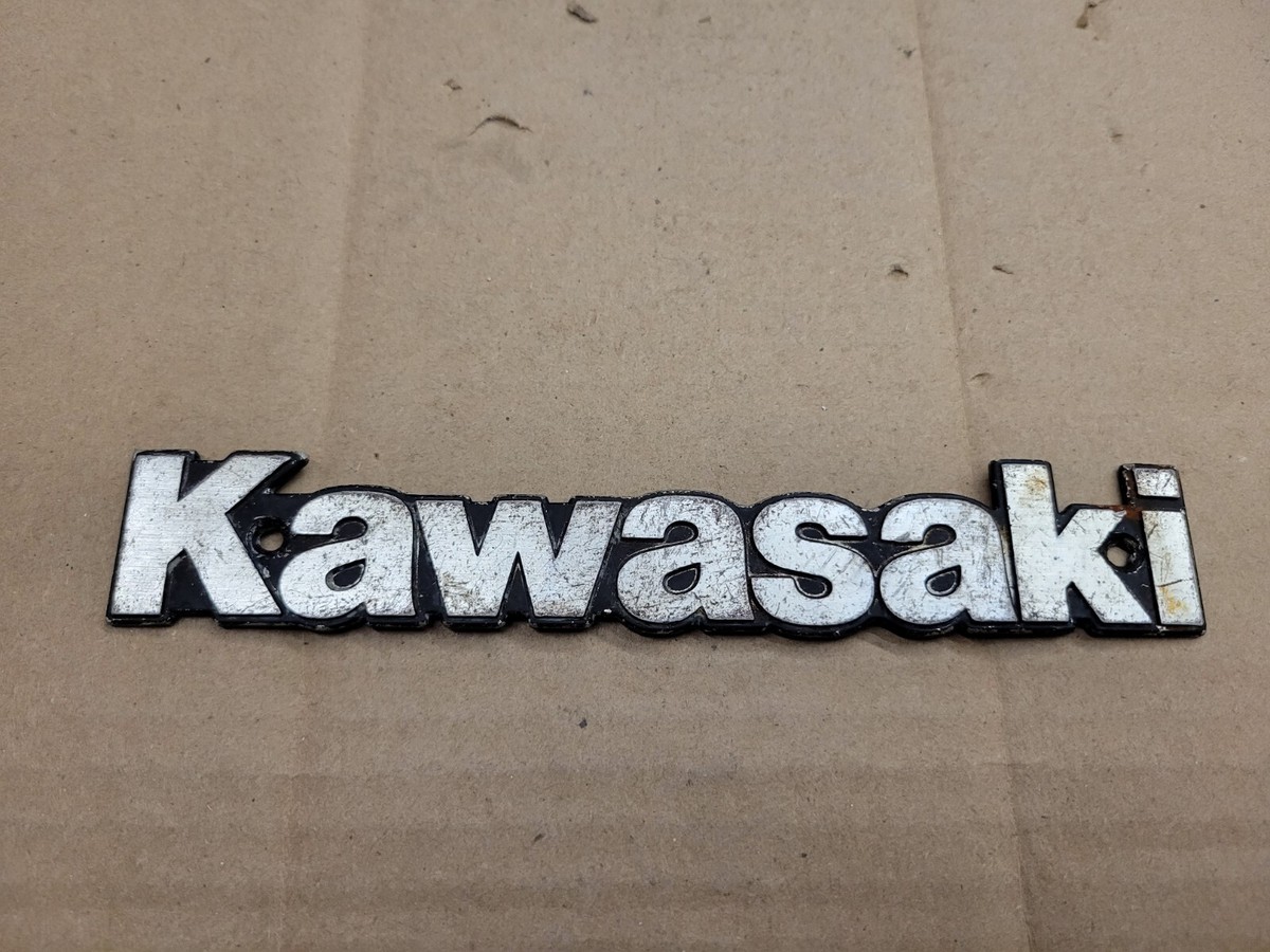 Kawasaki OEM Motorcycle Metal Vintage Emblem Badge Logo