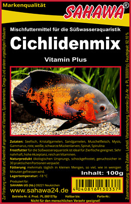  Cichlidenmix  5x 100g Blister  Frostfutter Fischfutter SAHAWA 