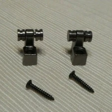 2 Black Chrome Roller String Trees for Electric Guitar 