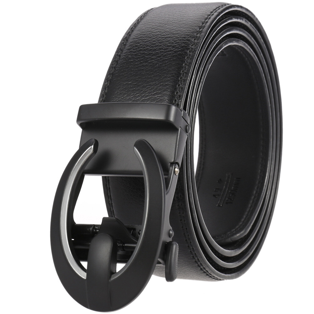 Cintura Uomo In Vera Pelle HJones – Fibbia Automatica A Cricchetto – Marrone – Regalo