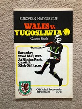 European Nations Cup Wales v Yugoslavia. QF 1976