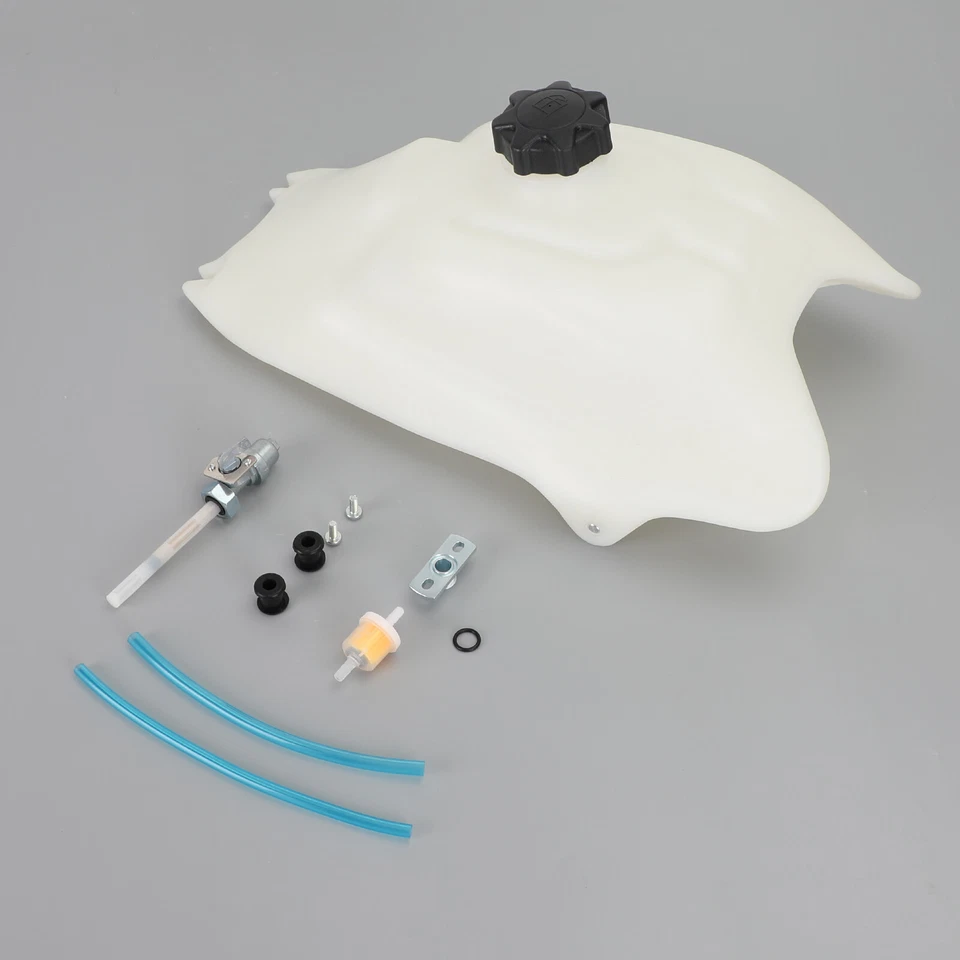 Plastic Fuel Gas Tank + Petcock + Fuel Filter For Honda TRX 200Sx 1986-1988 - Image 3 of 4