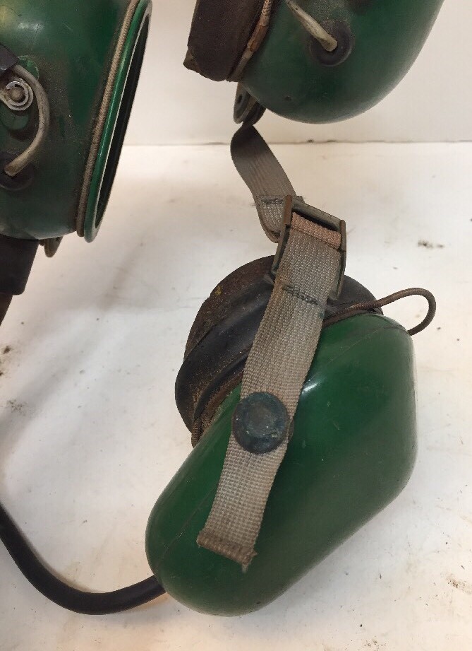 Vintage David Clark Straightaway Headset & Mouthpiece 3728 For Parts