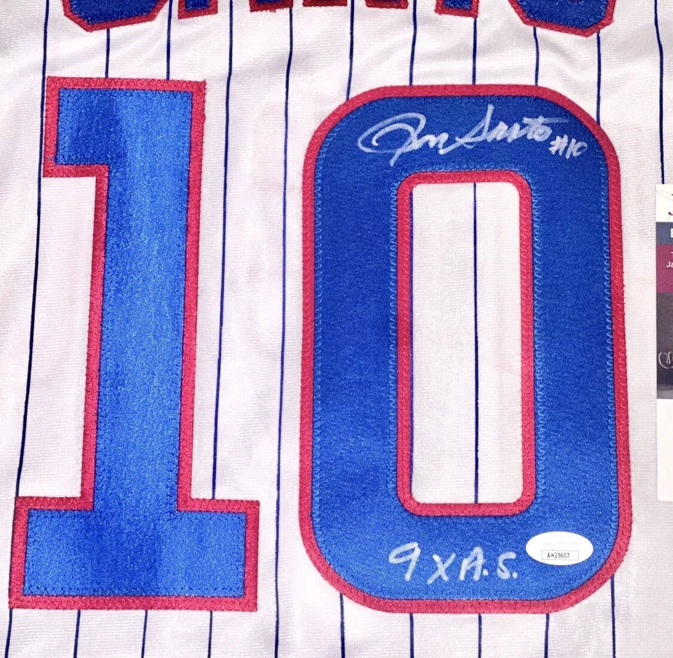 💥Ron Santo💥 Chicago Cubs Signed Jersey Autograph HOF inscribed 9x All Star—JSA - Image 3 of 4