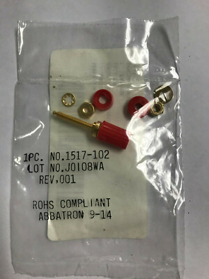 ABBATRON 1517-102 RED BINDING POST GOLD