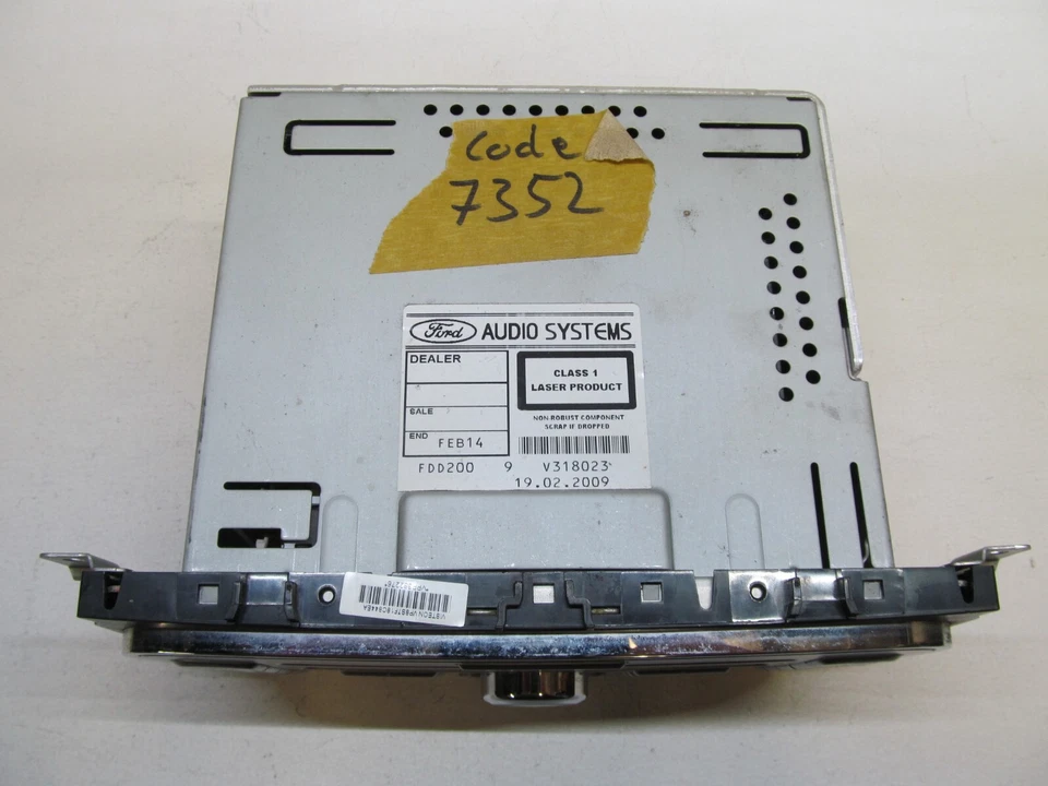 Ford Radio 6000CD AM/FM RDS CD AUX Focus Mondeo Transit Code original Bj 10- - Bild 4 von 4