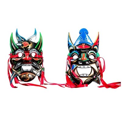 Hand Painted Nuo Operas Mask Masquerade Mask Party Mask Aesthetic Mask Temple