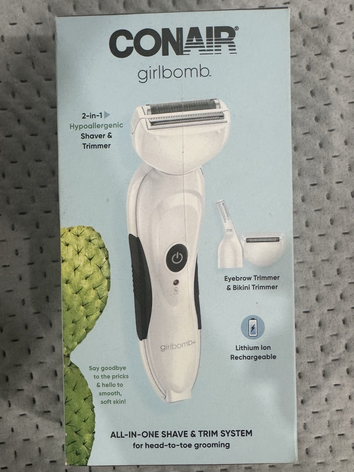 Conair Girlbomb Women's Cordless Body Shaver & Trimmer, Rechargeable