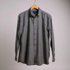 Scott Barber XL Plaid Button Down Shirt 100% Cotton Long Sleeve Casual Classic