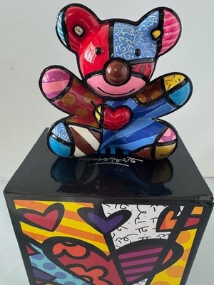 ROMERO BRITTO CUDDLY BEAR FIGURINE COA xxxx/4000 1 st EDITION NEW