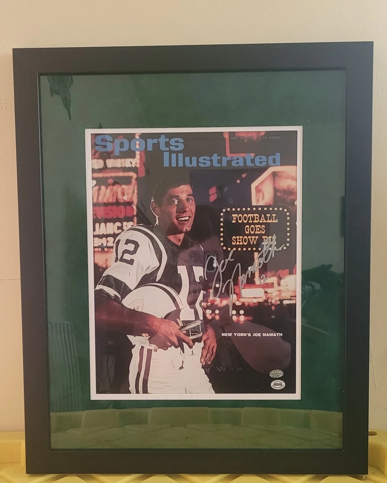 Framed Joe Namath Jets signed 11x14 photo GTSM PLAYER HOLOGRAM & ACA Authent - Image 3 of 4