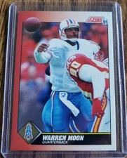 1991 Score #201 Warren Moon Houston Oilers HOF NFL Football Card MINT!