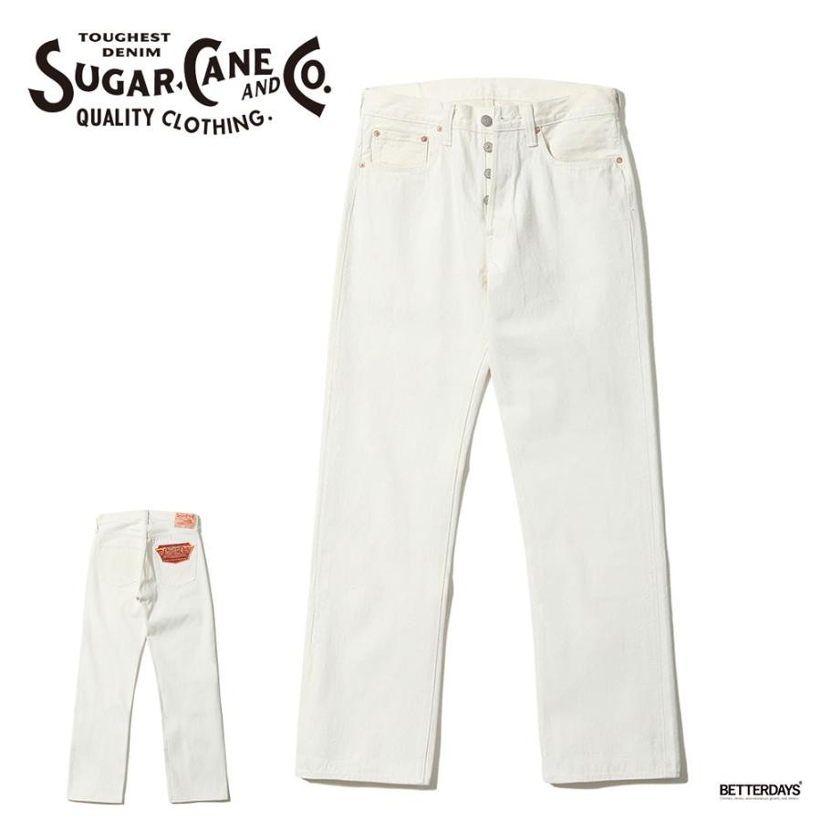 SUGAR CANE 13oz. WHITE DENIM 1947 MODEL REGULAR STRAIGHT SC42560 