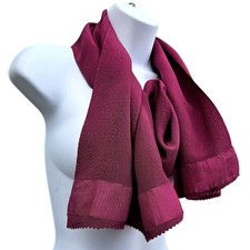 Vintage Mulberry Purple Japanese Silk Crepe Scarf Crinkled Long 12x68 Valentine