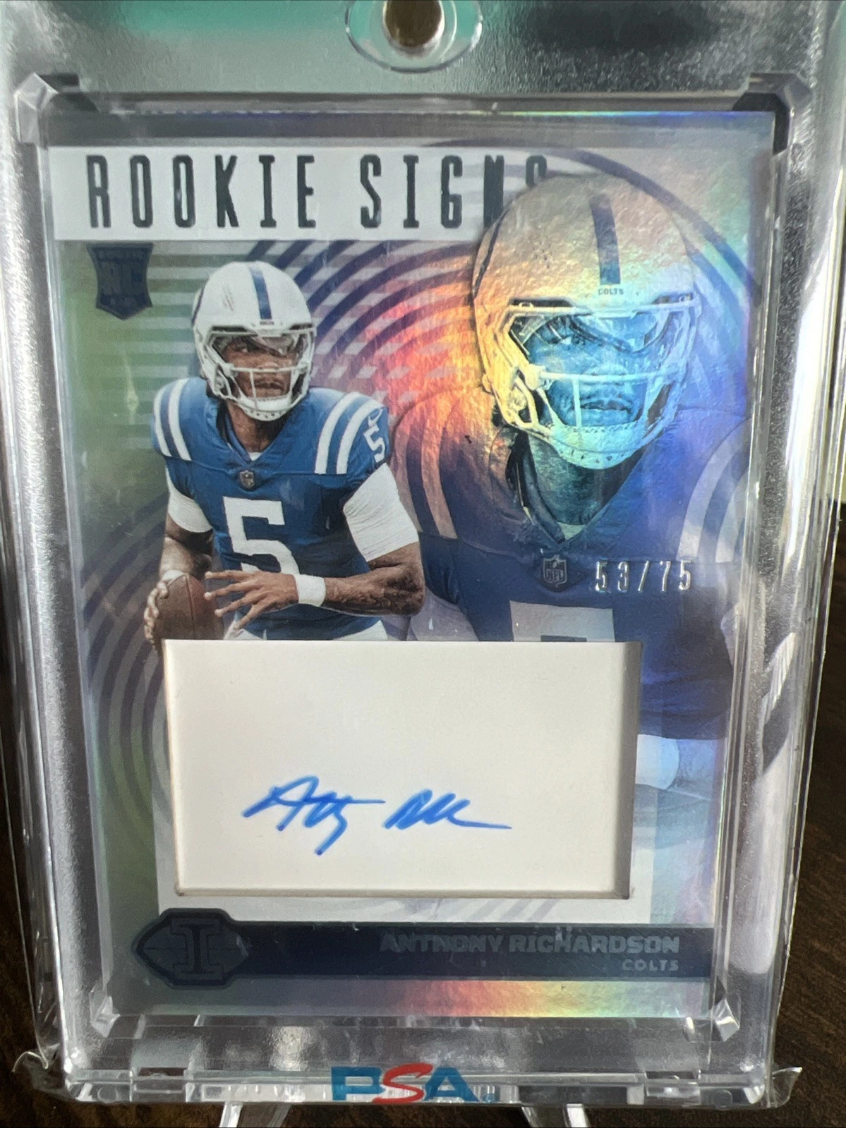 Anthony Richardson Panini Illusions Rookie Signs #RSARI Blue