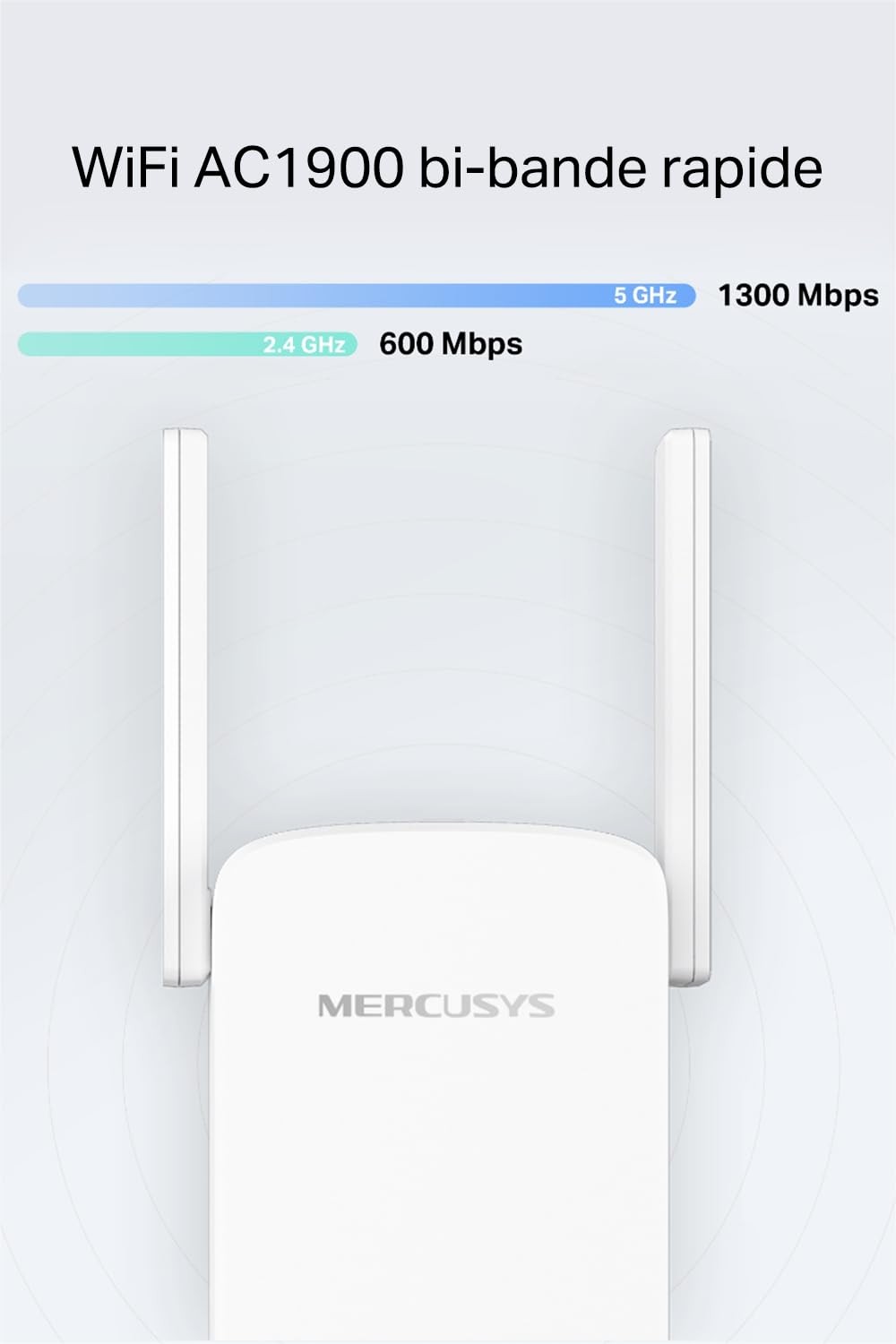 Répéteur WiFi AC1900 Mbps TP-Link ME50G boîtier mural avec double bande haut débit