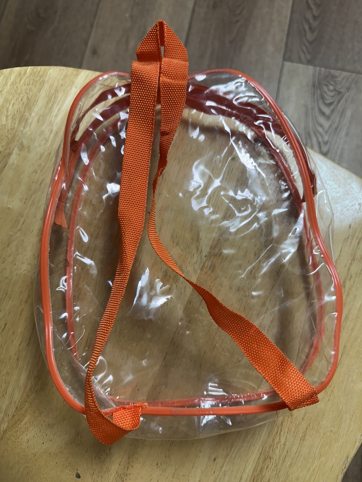 Clear Mini Backpack with Orange Trim – Transparen… - image 4