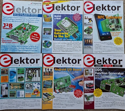Elektor Magazine Complete 2015 Set 6 Issues Electronics Arduino Raspberry Pi - Picture 1 of 7