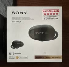 Sony WF-1000X Bluetooth Wireless Active Noise Cancelling In-Ear Earbuds Black