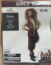 WAY TO CELEBRATE Halloween Youth Girl's Small 6X Pirate Costume Complete