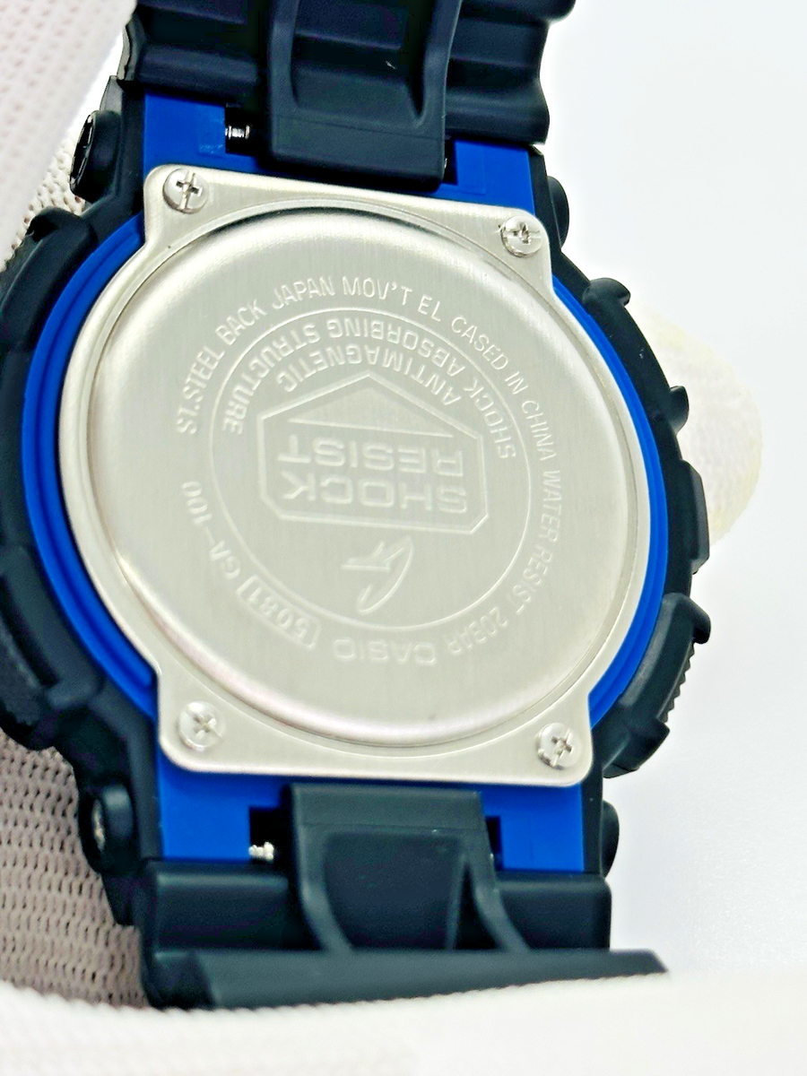 Casio G-Shock GA-100 Black Blue Module 5081 Analog Digital Watch