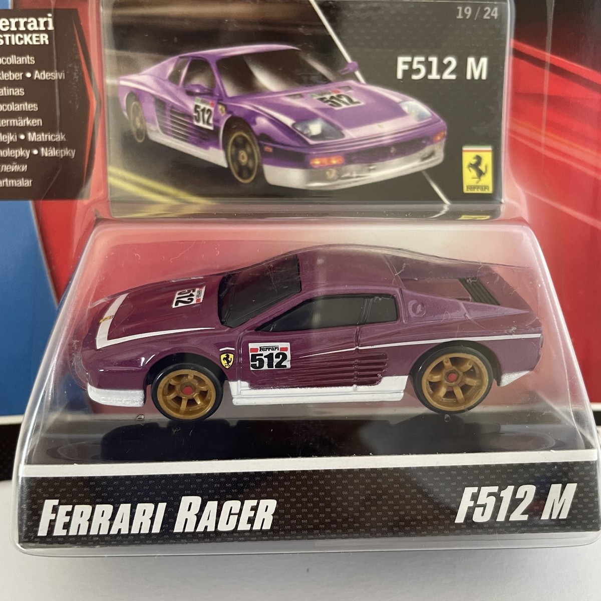 Rare Hot Wheels Ferrari Racer F512 M Purple #512 New old stock