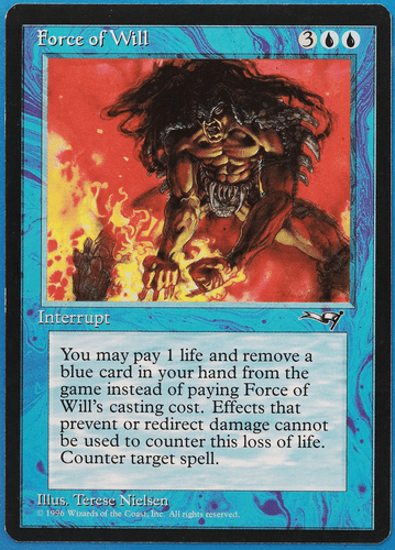 Force of Will Alliances NM Blue Uncommon MAGIC MTG CARD (ID# 507604) ABUGames - Picture 1 of 2