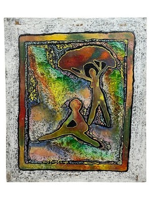 Clifford Kluge Mixed Media Painting Vicarious Living 2001, Signed,