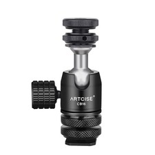 Mini Ball Head 1/4'' Screw Mount Tripod Ball Head for DSLR Camera Monitor