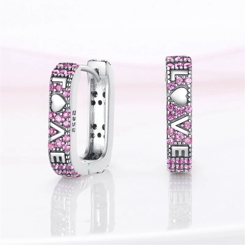 Pendientes pequeños PANDACH 925 de plata esterlina circonita cúbica Huggie aro hombres mujeres joyas regalos Foto 3 de 4