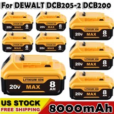 8.0AH Lithium Ion Battery For DeWalt 20V 20 Volt Max DCB206 DCB200 DCB204