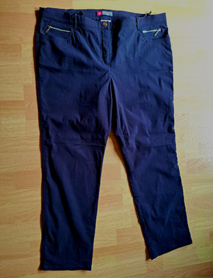 Stehmann Damen Jeans/Hose Gr. 24/48 nur in Schwarz gerades Bein RV/Knopf Viskose
