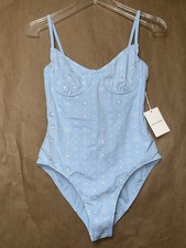 Solid & Striped The Taylor Powder Blue Eyelet...